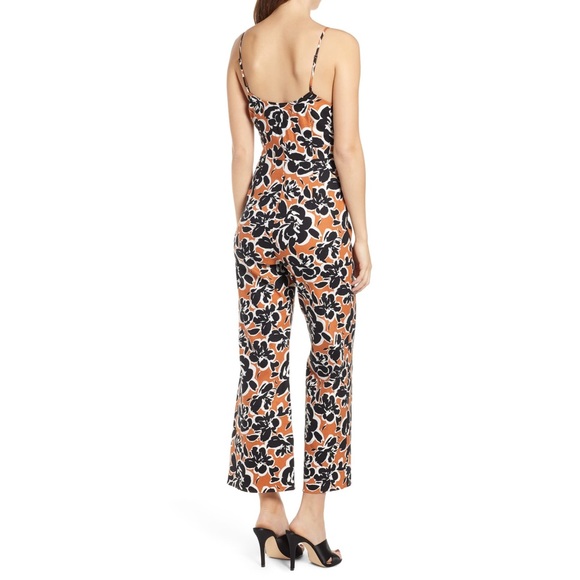 Leith Floral Linen Tie Front Jumpsuit - Picture 2 of 7